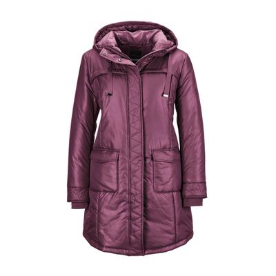 Winterjacke GOLDNER "Anorak", Damen, Gr. 42, lila (beere), Obermaterial: 100% Polyester PES., Rippe, Jacken Winterjacke, Gehschlitz