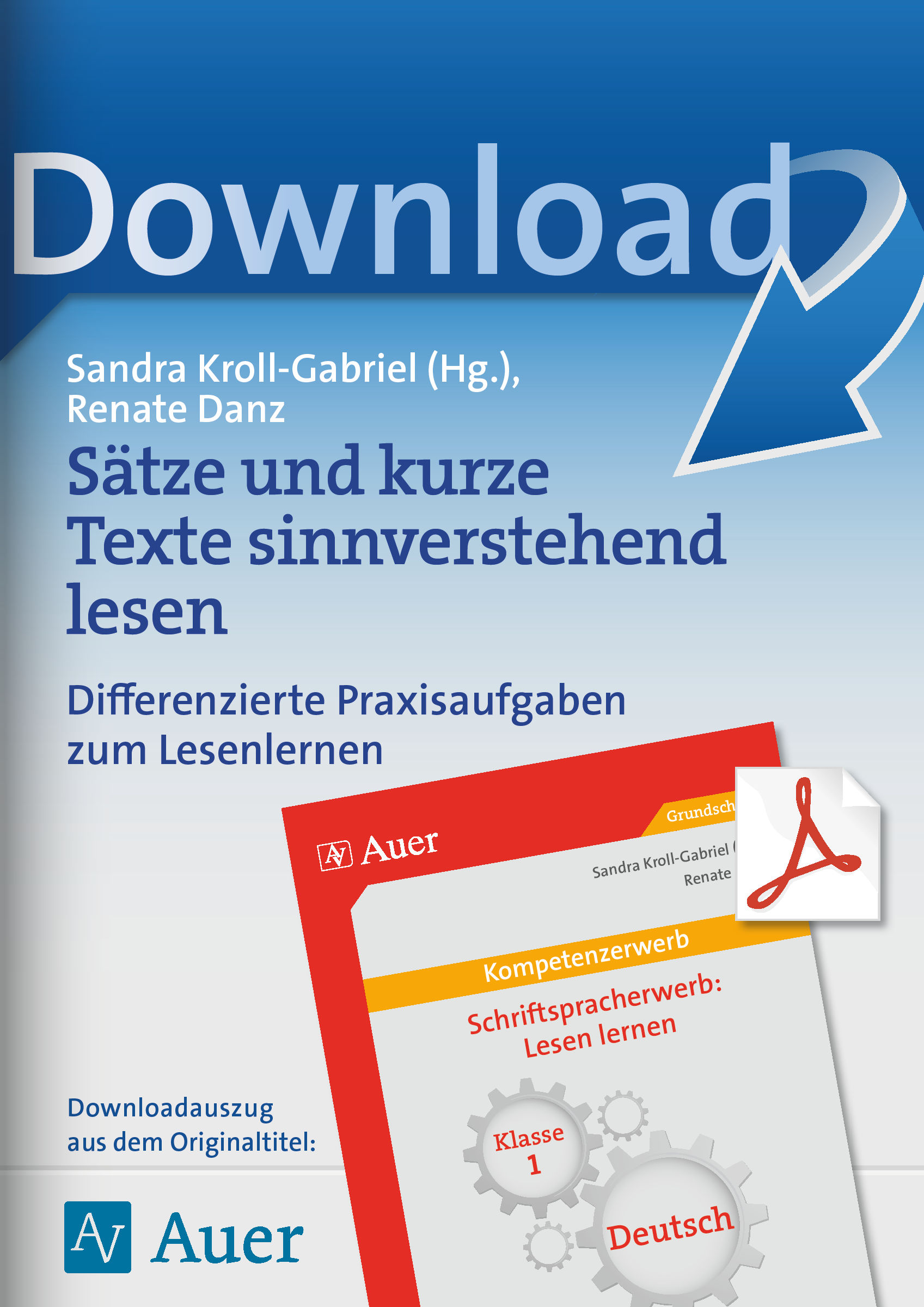 Auer Verlag Sätze und kurze Texte sinnverstehend lesen: Lesenlernen