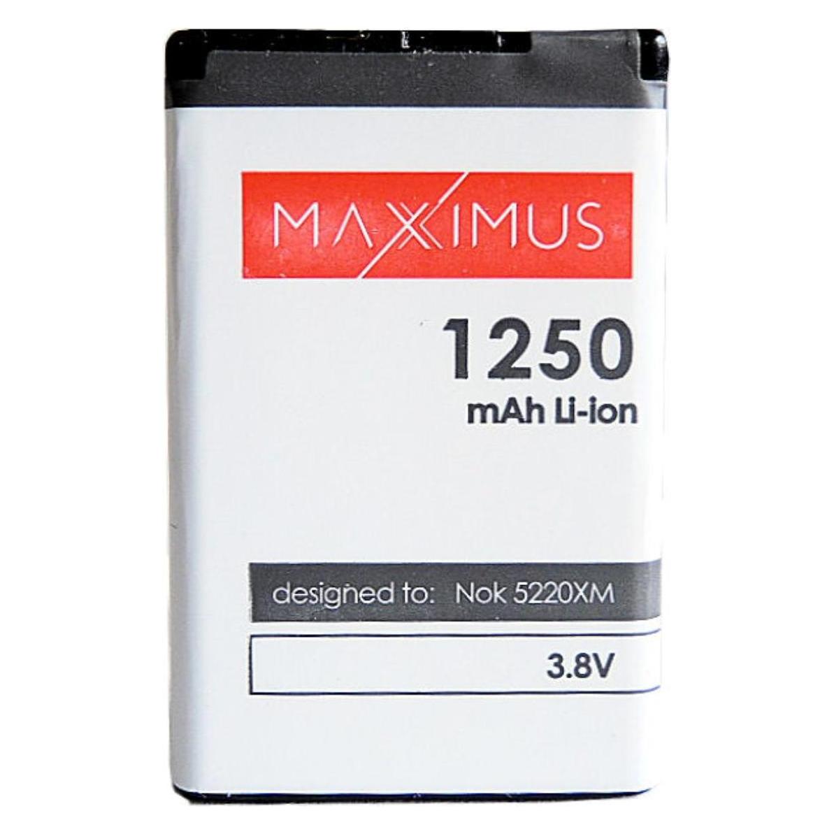 Maxximus Batterien für NOKIA 5220/6303 1250 mAh BL-5CT (21258-uniw)