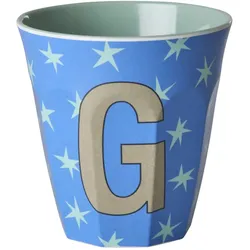 RICE Melamin Buchstabenbecher Stars, G