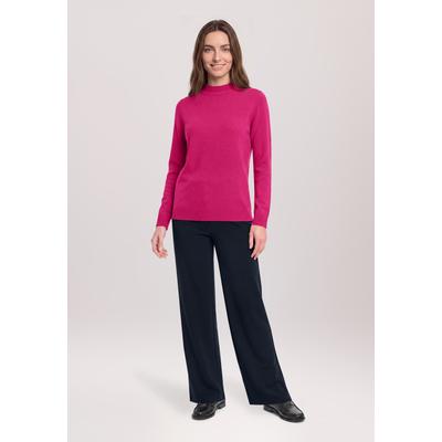 Strickpullover BETTY BARCLAY "Damen mit Stehkragen", Damen, Gr. 48, festival fuchsia, Strick, Obermaterial: 100% Kaschmir, Basic, gerade lang, Pullover Strickpullover