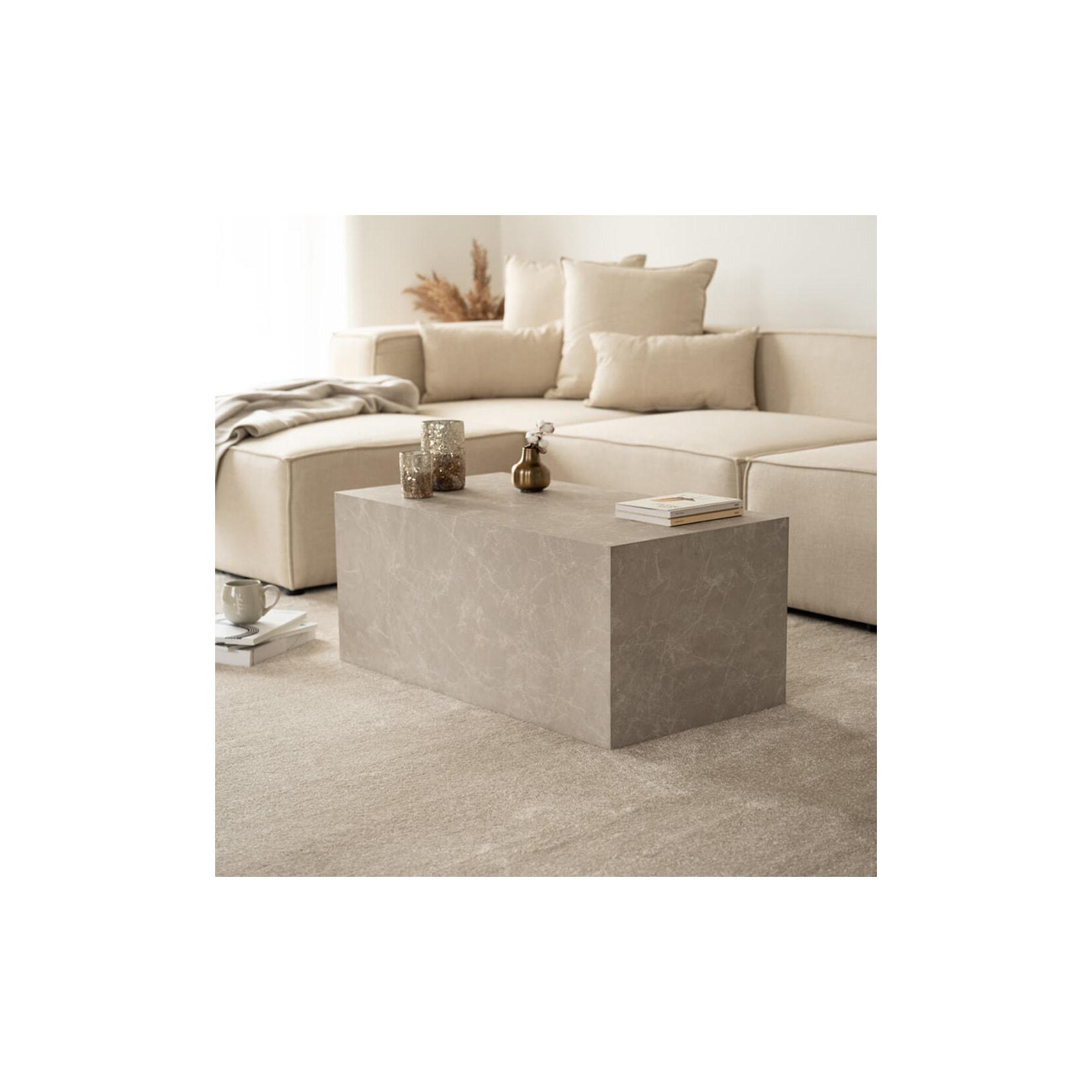 HOME DELUXE Couchtisch Marmor AMIRI L - 95 x 50 cm Schwarz