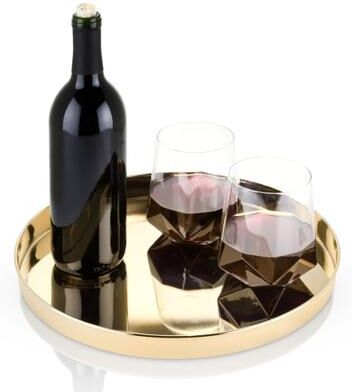 Wine.com """Viski Belmont Gold Serving Tray"""