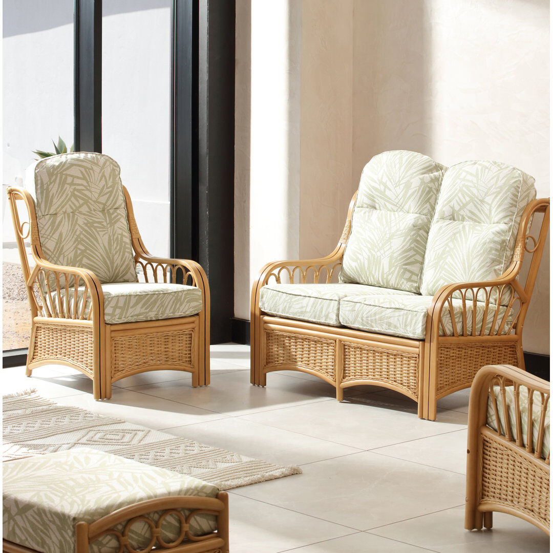 Bay Isle Home 3 - Piece Conservatory Sofa Set Green 3