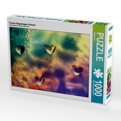 CALVENDO Puzzle Familie Regenbogen Himmel | 1000 Teile Lege-Größe 64x48cm Foto-Puzzle für glückliche Stunden