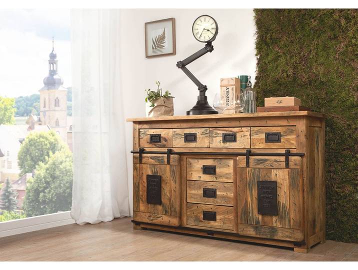 Sideboard Mango 150x45x90 natur lackiert RAILWAY #119