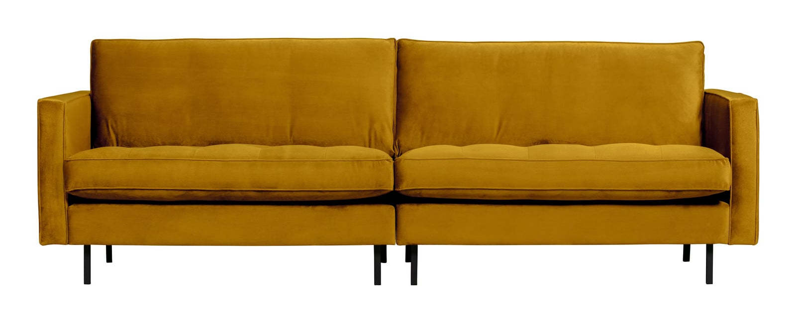 WOOOD Bank Rodeo 3-zits, Velvet, Oker, BePureHome
