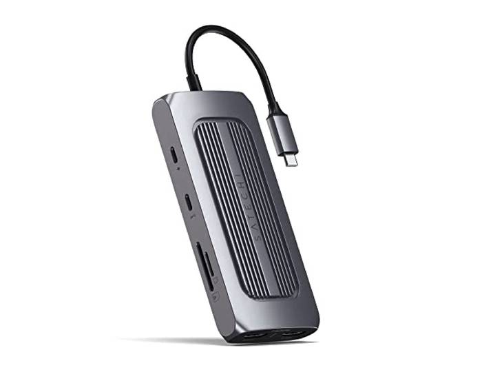 SATECHI MX USB-C 9-in-1 Multiport-Adapter, Dubbel 4K HDMI, 100W PD