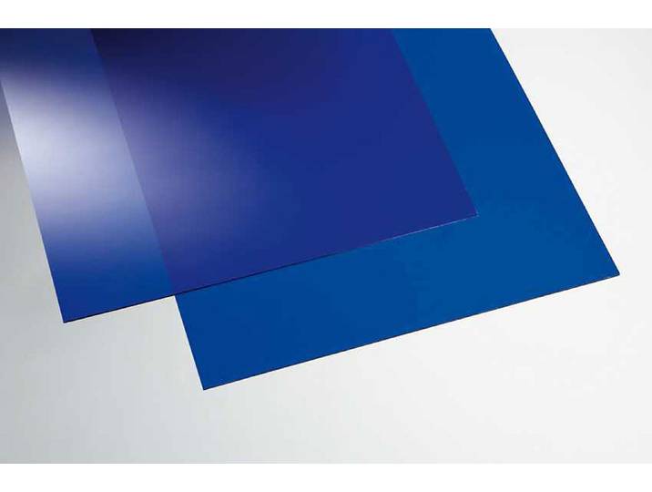 Tecolux Acrylglas Eben Glattblau 100 × 50 × 0.3 cm