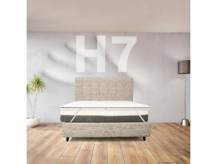 Topper aus weichem Memory-Schaum gegen Rückenschmerzen, Höhe 7 cm, für Einzelbett, 85 x 200 cm, abnehmbarer Topper, hypoallergen, mit Gummibändern zur Befestigung – Modell Cupid H7