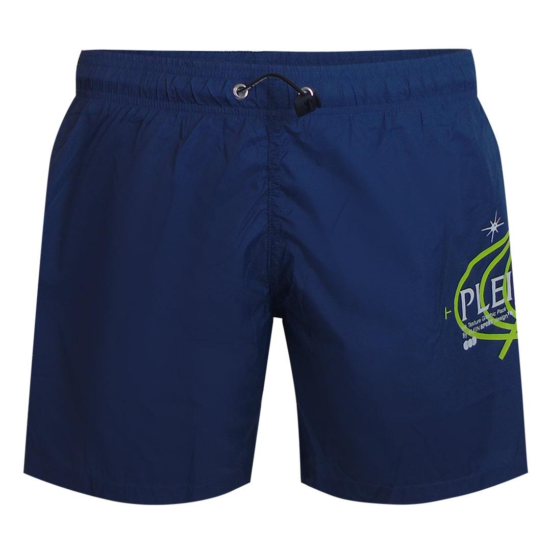 Geo Logo Badeshorts in Marineblau