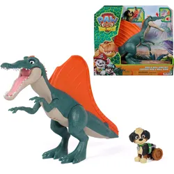 PAW Patrol: Der Dino Film, Rise & Roll Dino Set, Rex-Figur mit Spinosaurus-Dinofigur