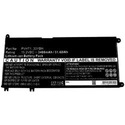 CoreParts Laptop-Batterie Lithium-Ionen 3400 mAh 51.7 Wh (1 Zelle, 3400 mAh), Notebook Akku, Schwarz
