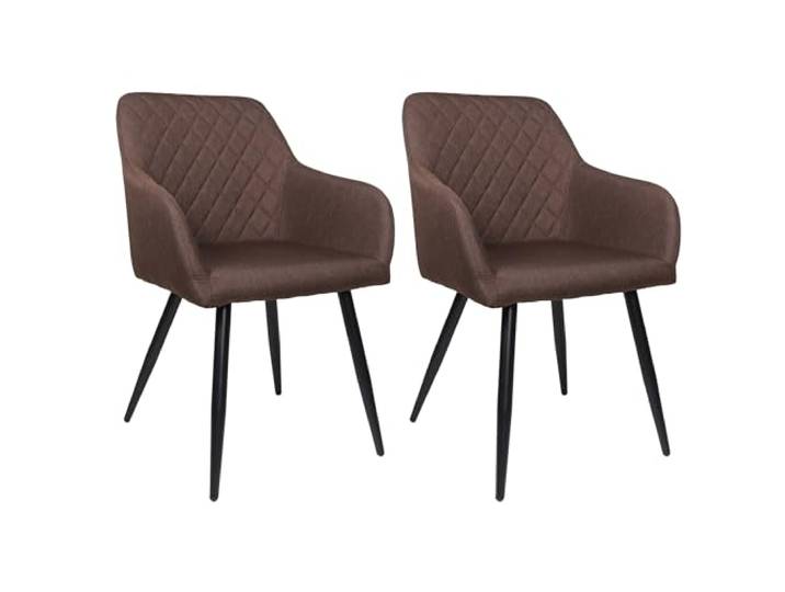 ALBATROS Esszimmerstuhl SILA – 2er Set Polsterstühle mit Armlehnen, Stoff-Bezug, Braun Küchen- & Esszimmerstühle für Küche, Wohnzimmer & Esszimmer Esstisch Stühle