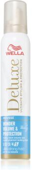 Wella Deluxe Wonder Volume & Protection mousse para dar volume ao cabelo 200 ml. Deluxe Wonder Volume & Protection