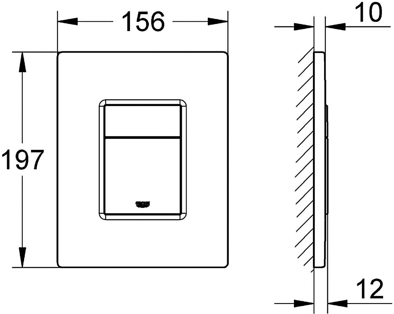 Grohe Even Abdeckplatte, Montagezubehör, 38966SH0, weiß