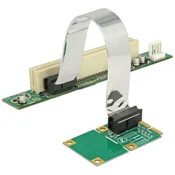 Delock PCI-E Riser Karte Mini PCI-Express - PCI 13cm Kabel, Links, Mainboard Zubehör