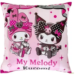 Sakami, Kinderkissen, Sanrio coussin Pink Black Party Series Kuromi & My Melody 35 x 35 cm (39.20 x 36 cm)