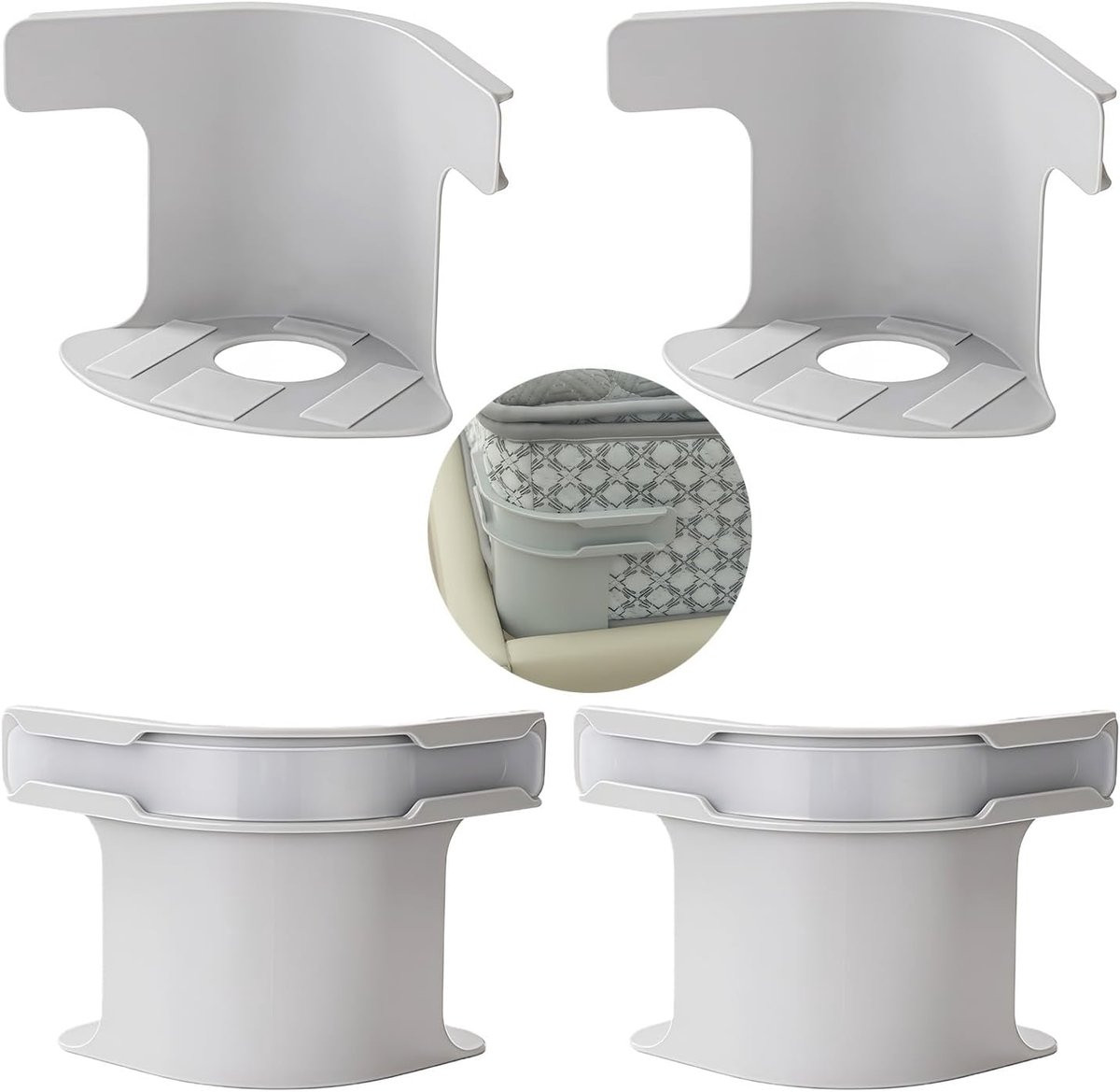 Wit Hoeslaken Spanner Lakenshouder voor volwassenen - Verstelbare Clips - 14 x 10 x 8.5 cm