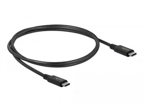 Delock USB-C Kabel USB-C Stecker, USB-C Stecker 0.80m Schwarz 86979