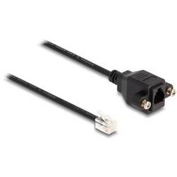 Delock Telefon (analog) Anschlusskabel [1x - 1x ] 30 cm Schwarz 87956