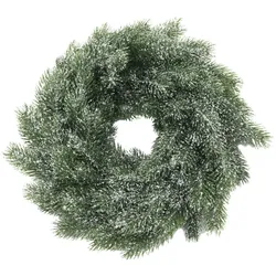 EUROPALMS Tannen-Kranz, beschneit, PE, 45cm