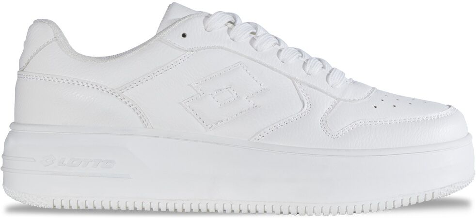 Plateausneaker LOTTO, Damen, Gr. 40, weiß, Synthetik, clean, Schuhe Plateausneaker, - auf leicht erhöhter Sohle