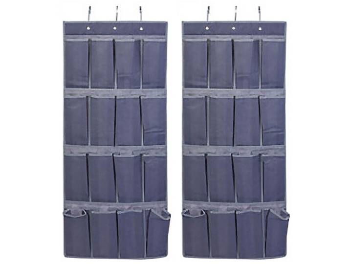 2er-Set Schrank-Hängeregal, je 16 Fächer, 45 x 110 x 16 cm