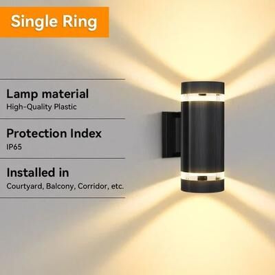 Inspire Curations WeatherGuard E27 Waterproof Outdoor Wall Light Fixture single Cylinder Free Warm Ligh