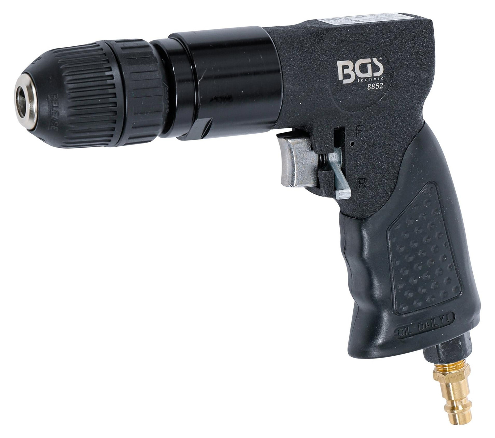 BGS Technic 8852 Boormachine op luchtdruk met snelspanner voor boorkoppen tot 10 mm