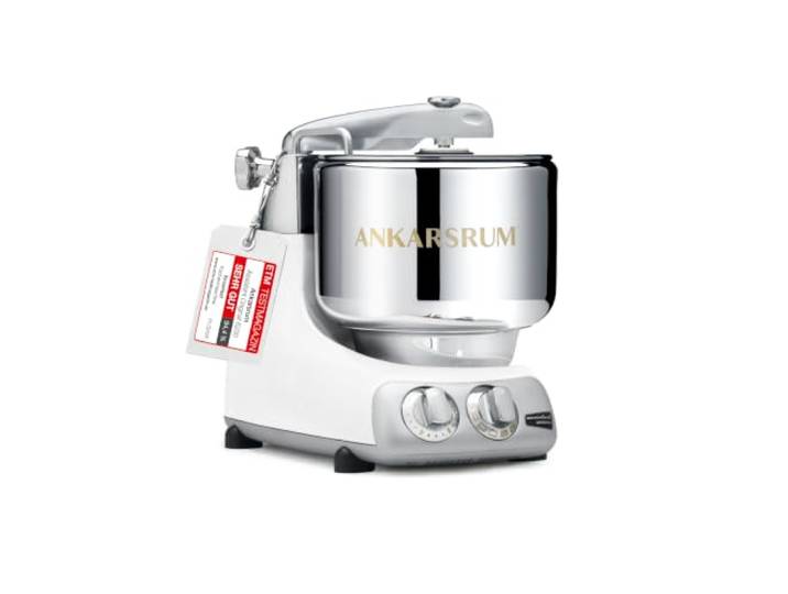 Ankarsrum Assistent Original 6230 Küchenmaschine, Mineral White 1500 Watt, multifunktionale Küchenmaschine u.a. zum Backen, mit 7 Liter Edelstahlschüssel, handgefertigt in Schweden