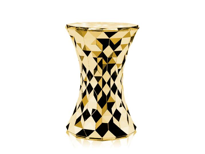 KARTELL tabouret STONE MÉTALLISÉS PRECIOUS COLLECTION (Or - Polycarbonate métallisé)