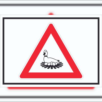 HB-Druck Achtung Brutzeit Schild Symbol A3 (297x420mm)