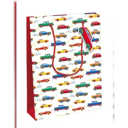 Clairefontaine 6x Autos, Kinder, Geschenktasche L 26x14x33 cm - Mehrfarbig 32472-2C
