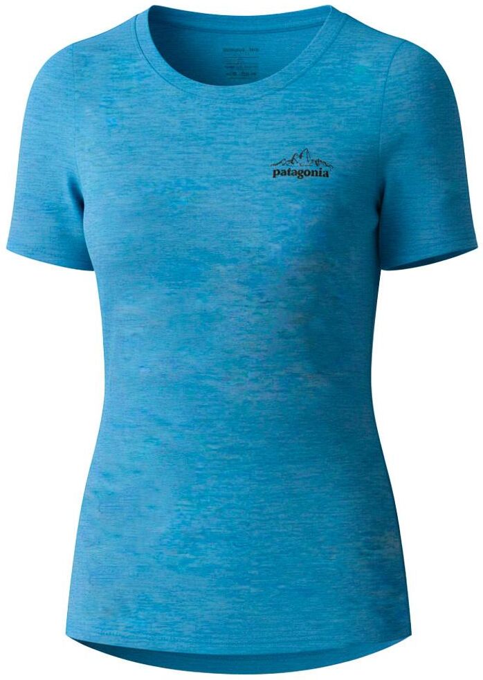 Patagonia  - Cap Cool Daily Cloud Crag W's Shore Blue Light Shore Blue X Dye - L - Tee-shirt de rando