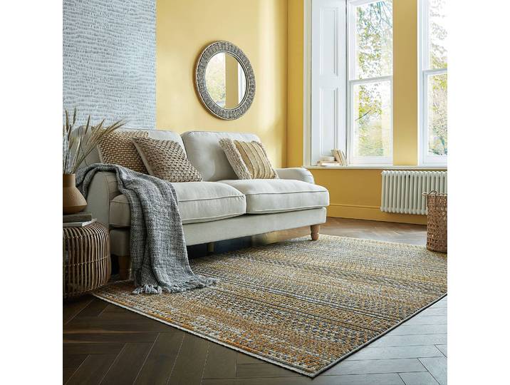 Kurzflorteppich Camino Gelb/Gelb 80 x 140cm Webstoff