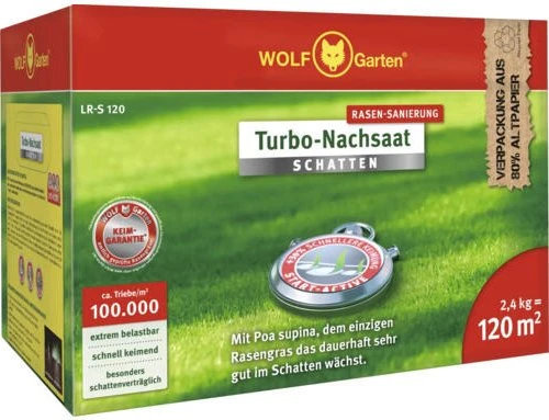 WOLF-Garten Turbo-Nachsaat SCHATTEN LR-S 120 Rasensamen 2,4 kg