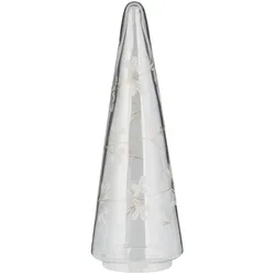 IB Laursen Tannenbaum Aufsteller aus Glas, 10 x 28 cm, Blumengirlande