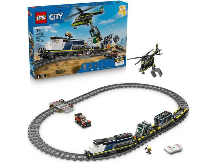 LEGO® Überfall auf den Polizeizug (60508), LEGO City Konstruktionsspielsteine, (1313 St)