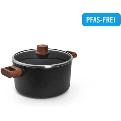 Kochtopf WOLL "MADE IN GERMANY - Eco Logic QXR Gusstopf", schwarz, H:14cm Ø:24cm, Töpfe, Kochtopf, Diamond-QXR - Beschichtung