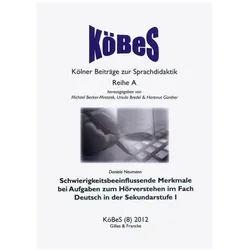 Schwierigkeitsbeeinflussende Merkmale bei Aufgaben zum Hörverstehen im Fach Deutsch der Sekundarstuf, Schulbücher von Daniela Neumann
