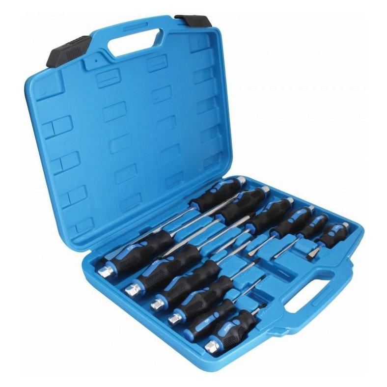 SATA Satra S-S12PC Schraubendreher-Satz 12-tlg. Schraubenzieher-Set Kreuzschlitz Kreuz-Schlitz (Kreuzschlitz, Schlitz) (S-S12PC)