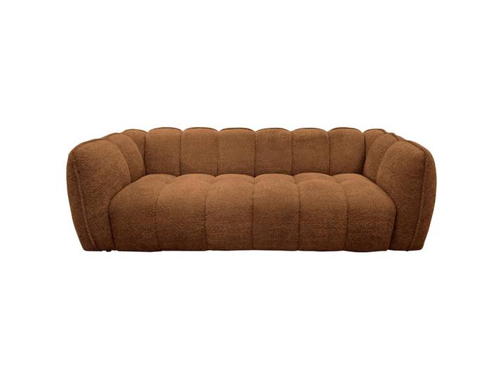 Carryhome Bigsofa, Rost, Kunststoff, 3-Sitzer, 235x73x103 cm, Rücken echt, Wohnzimmer, Sofas & Couches, Sofas, Bigsofas