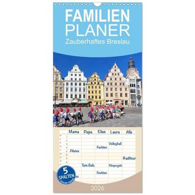 Familienplaner 2026 - Zauberhaftes Breslau mit 5 Spalten (Wandkalender, 21 x 45 cm) CALVENDO