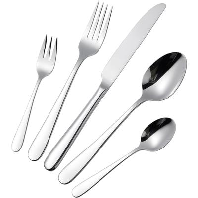 Besteck-Set HANSEATIC "BASIC", silber (silberfarben), 60 Stk., Edelstahl 18/10, Essbesteck-Sets, modischer Klassiker