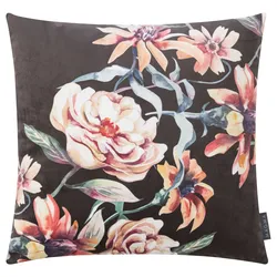 Kissenhülle FLORES schwarz (BH 50x50 cm) - BH 50x50 cm