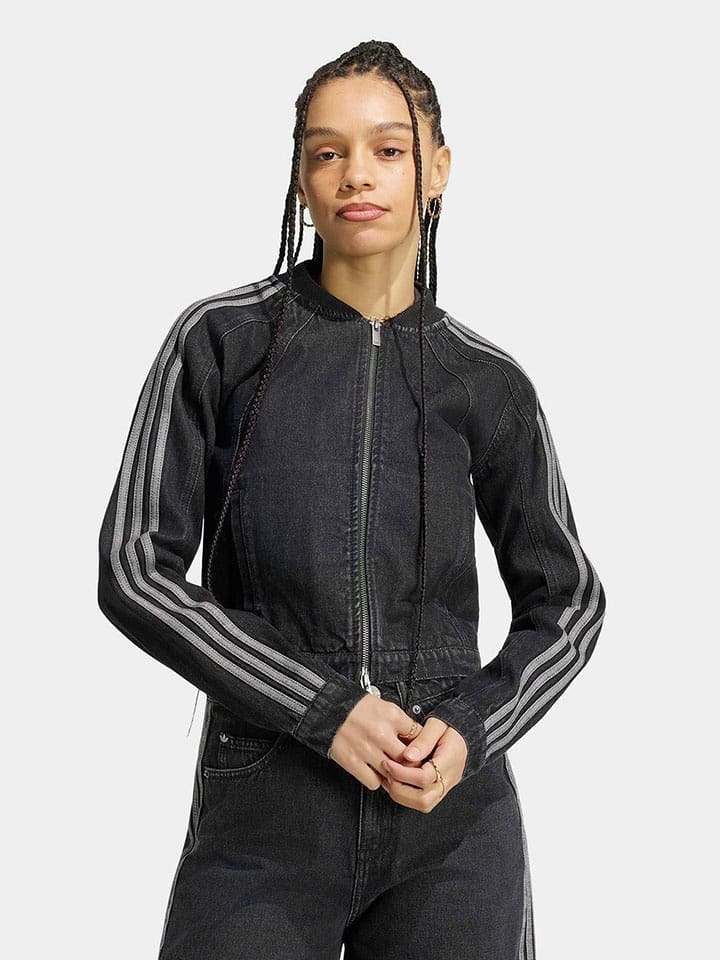 adidas Jeansjacke in Schwarz - S