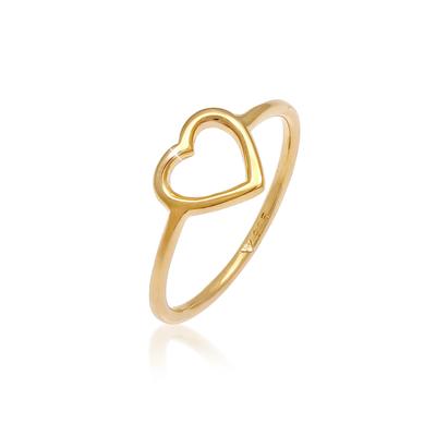 Silberring ELLI "Ring Herz Liebe Romantik Zart Filigran 925 Silber" Gr. 52, gold, Fingerringe, Damen, 52, Silber 925 (Sterlingsilber), Silberring