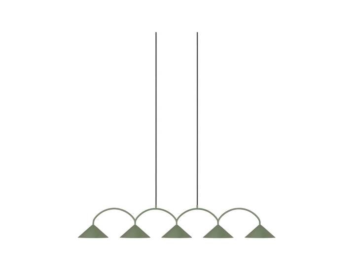 Suspension Curve 5 verte - Globen Lighting - Salon / séjour - Vintage / rétro - Métal - Multi-ampoules