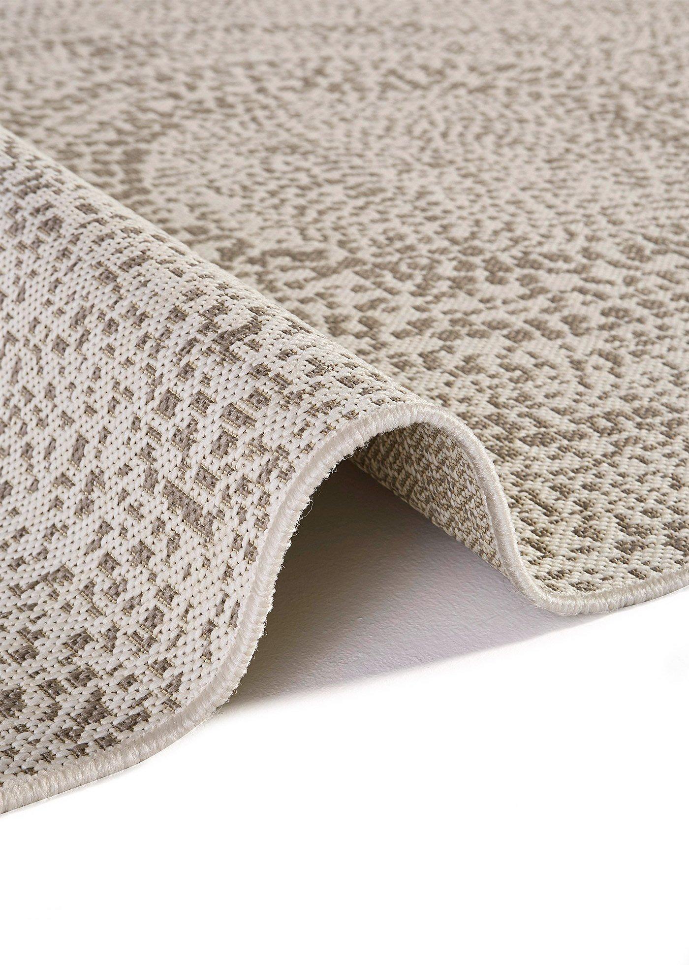 bonprix In- und Outdoor Teppich mit rundem Motiv, beige, Gr.200x290 cm, Ein Highlight nicht nur für Balkon oder Terrasse